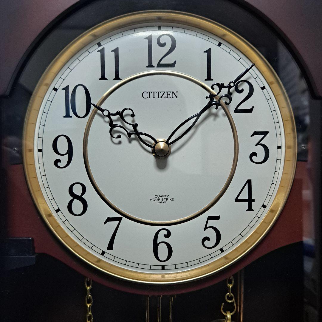citizen　シチズン　ストローク　モダン風　柱掛け時計　レトロ　未使用