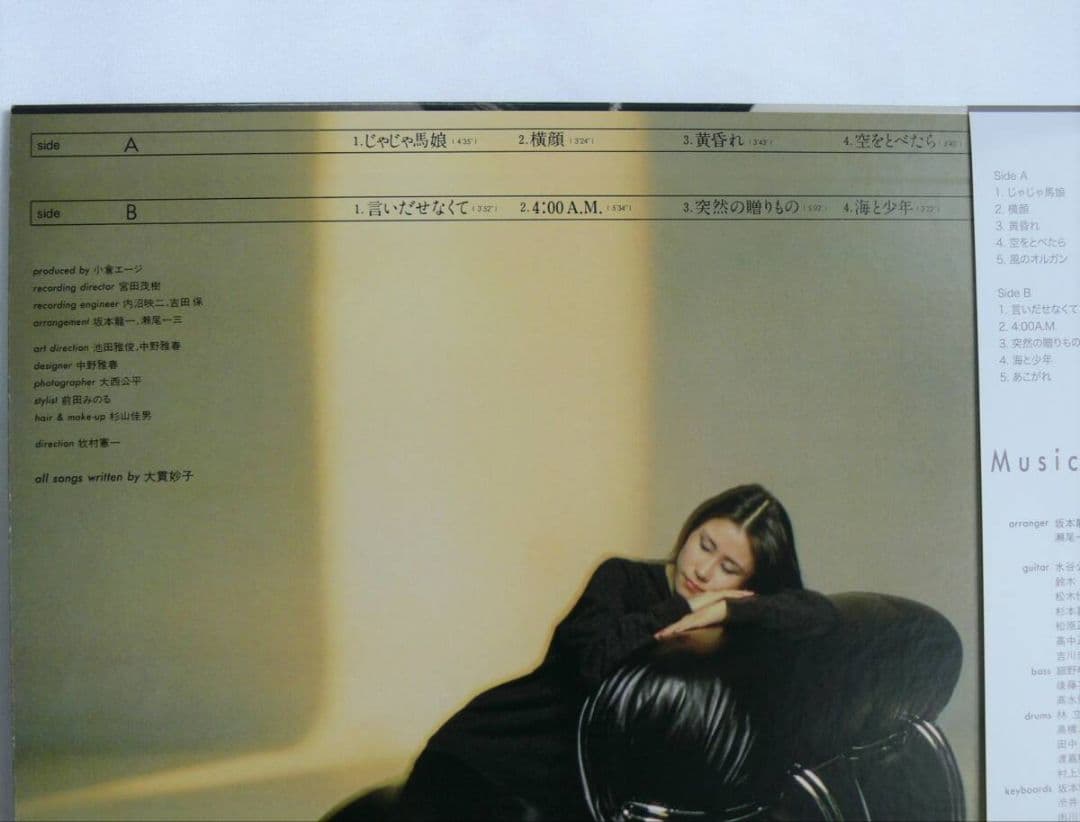 [未使用品 アナログレコード LP 4th.プレス 復刻盤]　大貫妙子　ミニヨン
