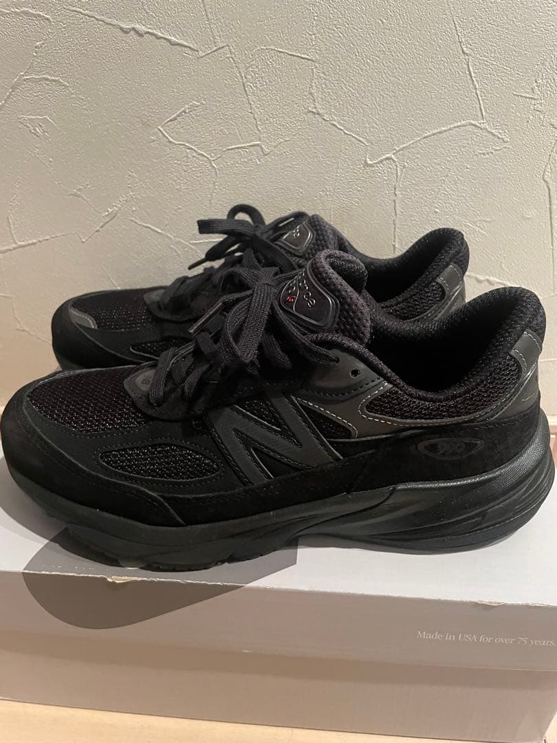 ニューバランスU990BB6 USA製　990V6トリプルブラック25.0cm