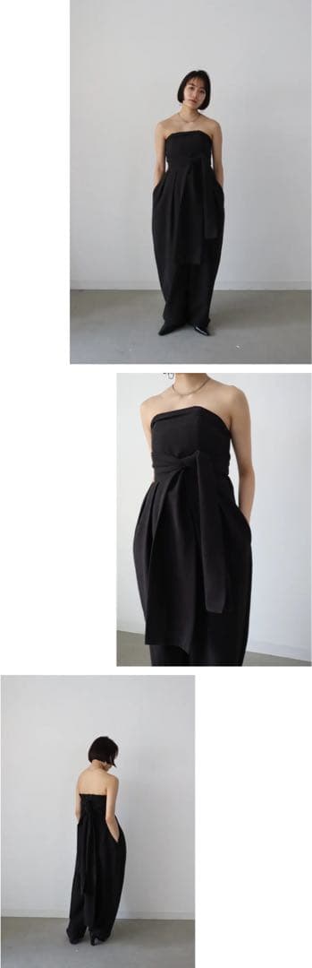 サロペット・オーバーオール・オールインワン louren baretop combination black