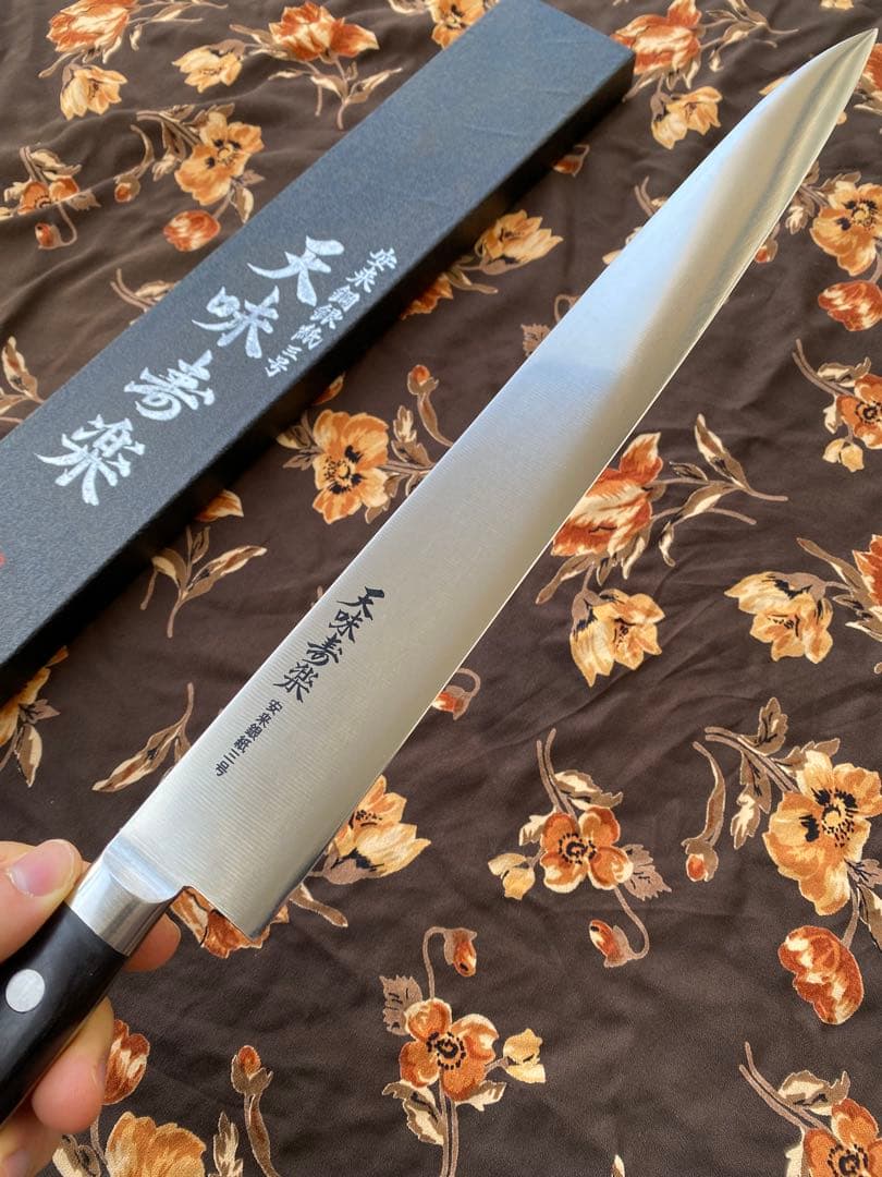 6本「 天味寿楽 」柳刃330mm 筋引 330mm 銀紙3号