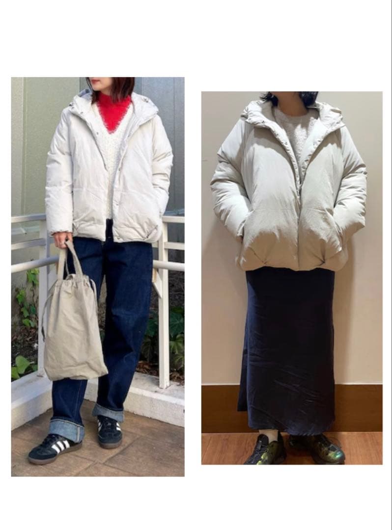 ITEMS URBANRESEARCH グリーンダウン　コクーンフードジャケット