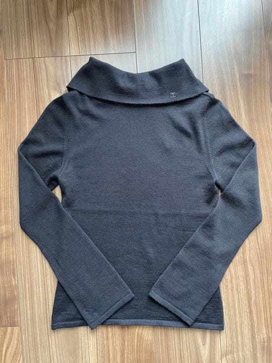 クリーニング済CHANEL黒カシミア 70％シルク30%