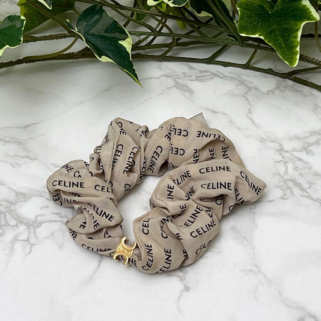 セリーヌ CELINE レイユール シュシュ ベージュ/ ゴールド