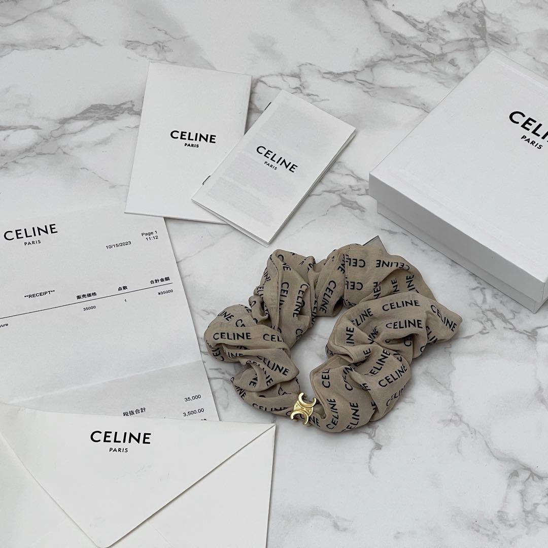 セリーヌ CELINE レイユール シュシュ ベージュ/ ゴールド