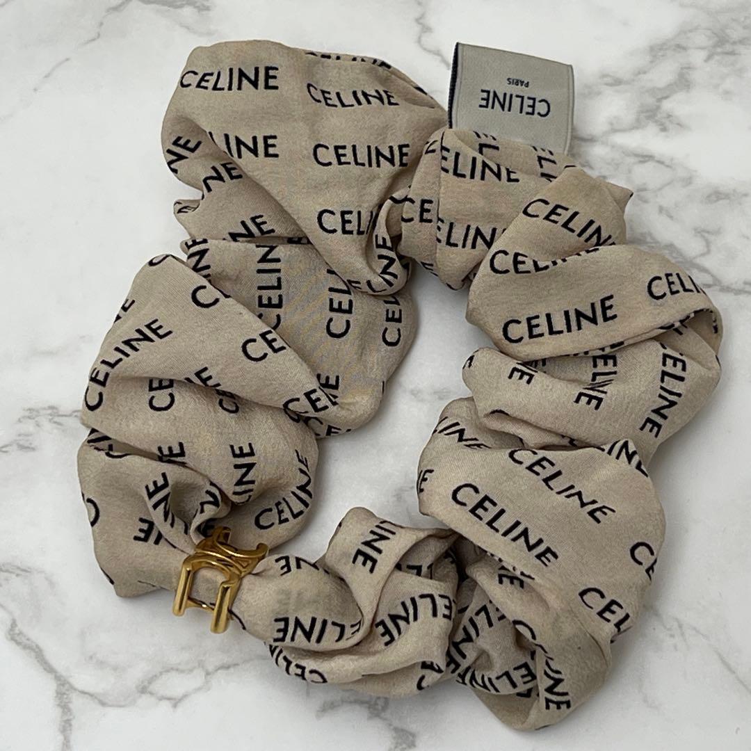 セリーヌ CELINE レイユール シュシュ ベージュ/ ゴールド