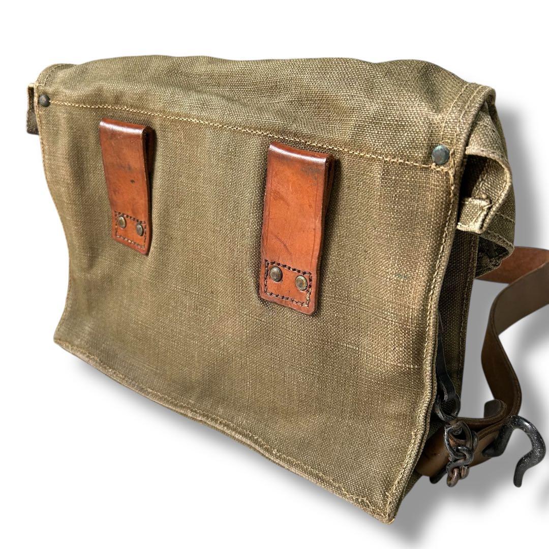 フランス軍 実物 M35 アンモバッグ 40~50s ミュゼット型 ショルダー