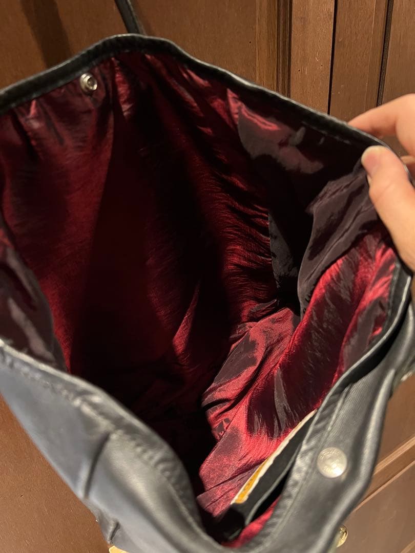 Schott 黒 レザー トートバッグ