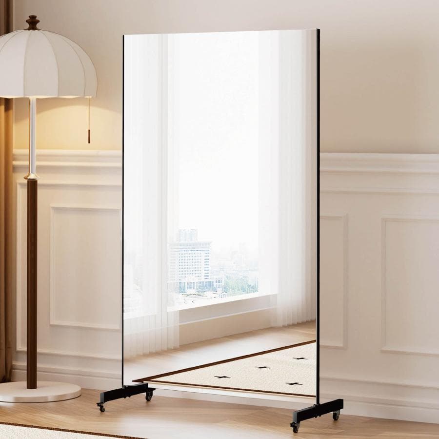 2658フィルムミラー 割れない鏡 全身鏡幅100×高さ160cm キャスター付