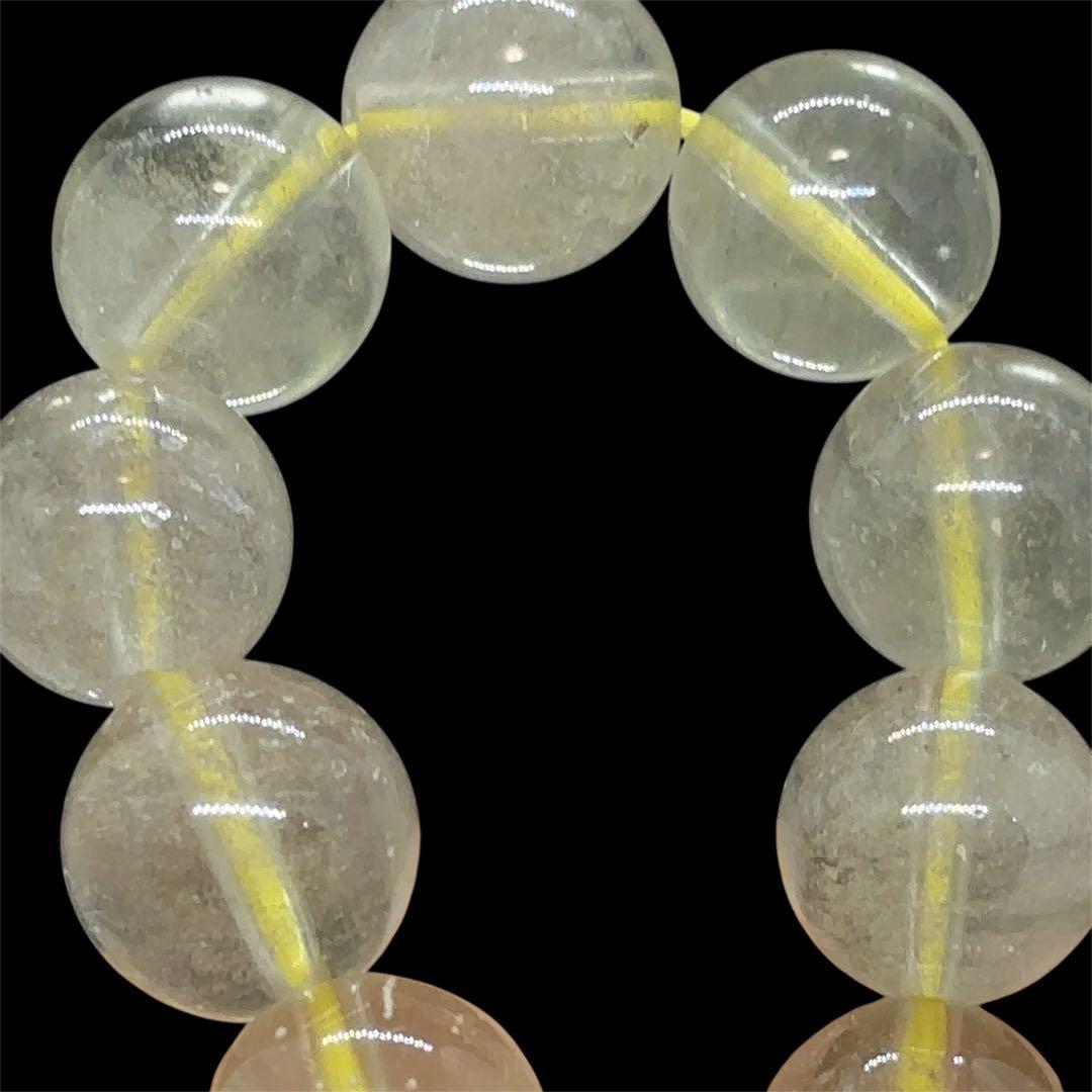 リビアングラス　鑑別書付　クリストバライト　砂入り ブレスレット　4Aランク