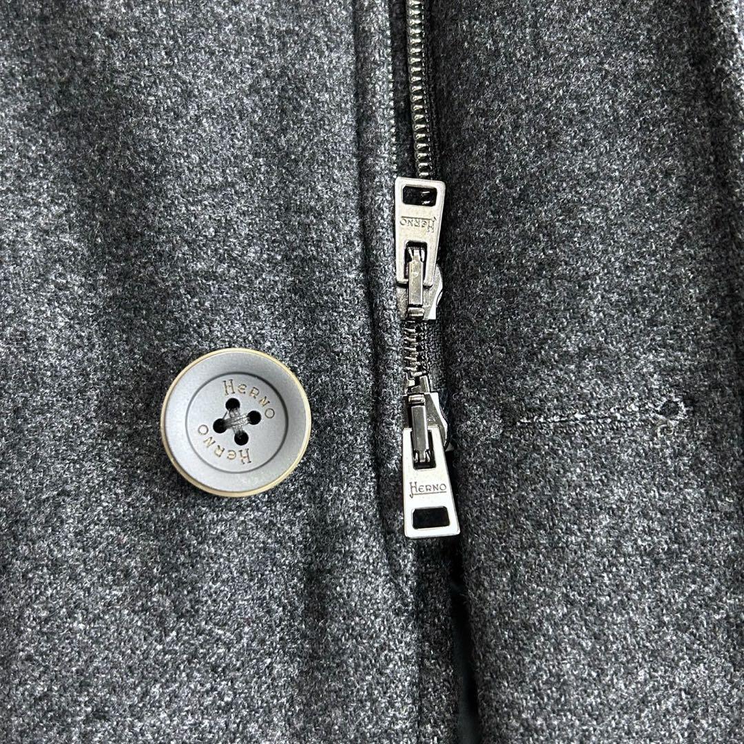 美品 HERNO ヘルノ ライナー付きチェスターコート グレー