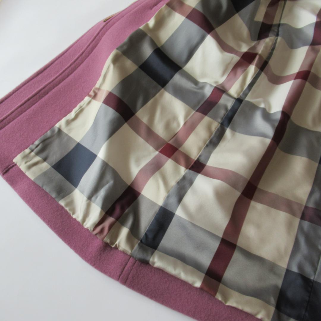 ブルーレーベルクレストブリッジ新品ピンク バイルメルトンダッフルコート 38-1