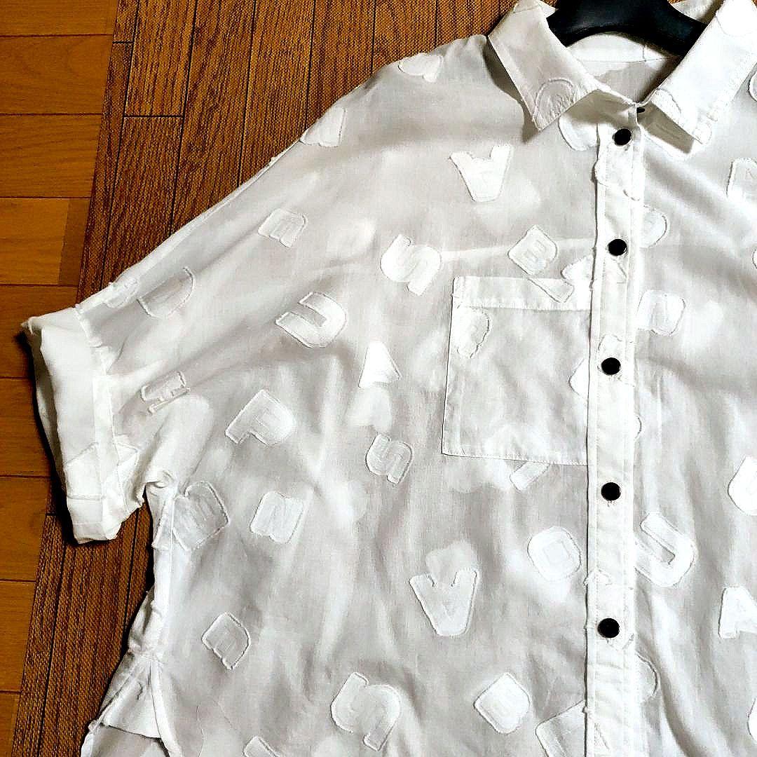 センソユニコ　シャツ　刺繍　パッチワーク