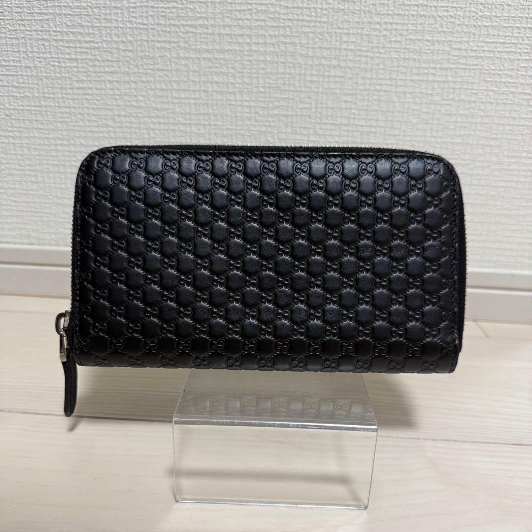 未使用級✨ グッチ GG ラウンドファスナー レザー ブラック 長財布
