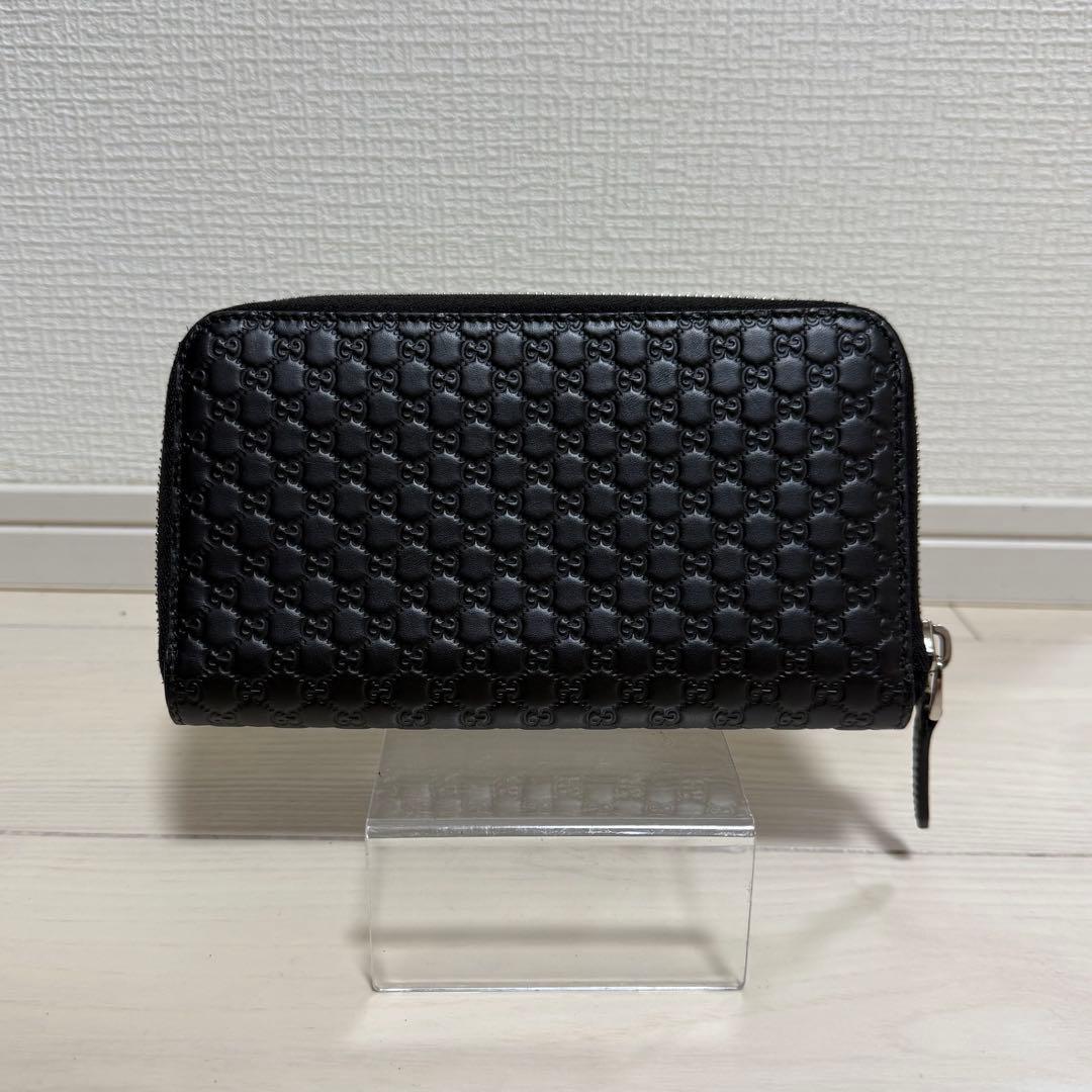未使用級✨ グッチ GG ラウンドファスナー レザー ブラック 長財布
