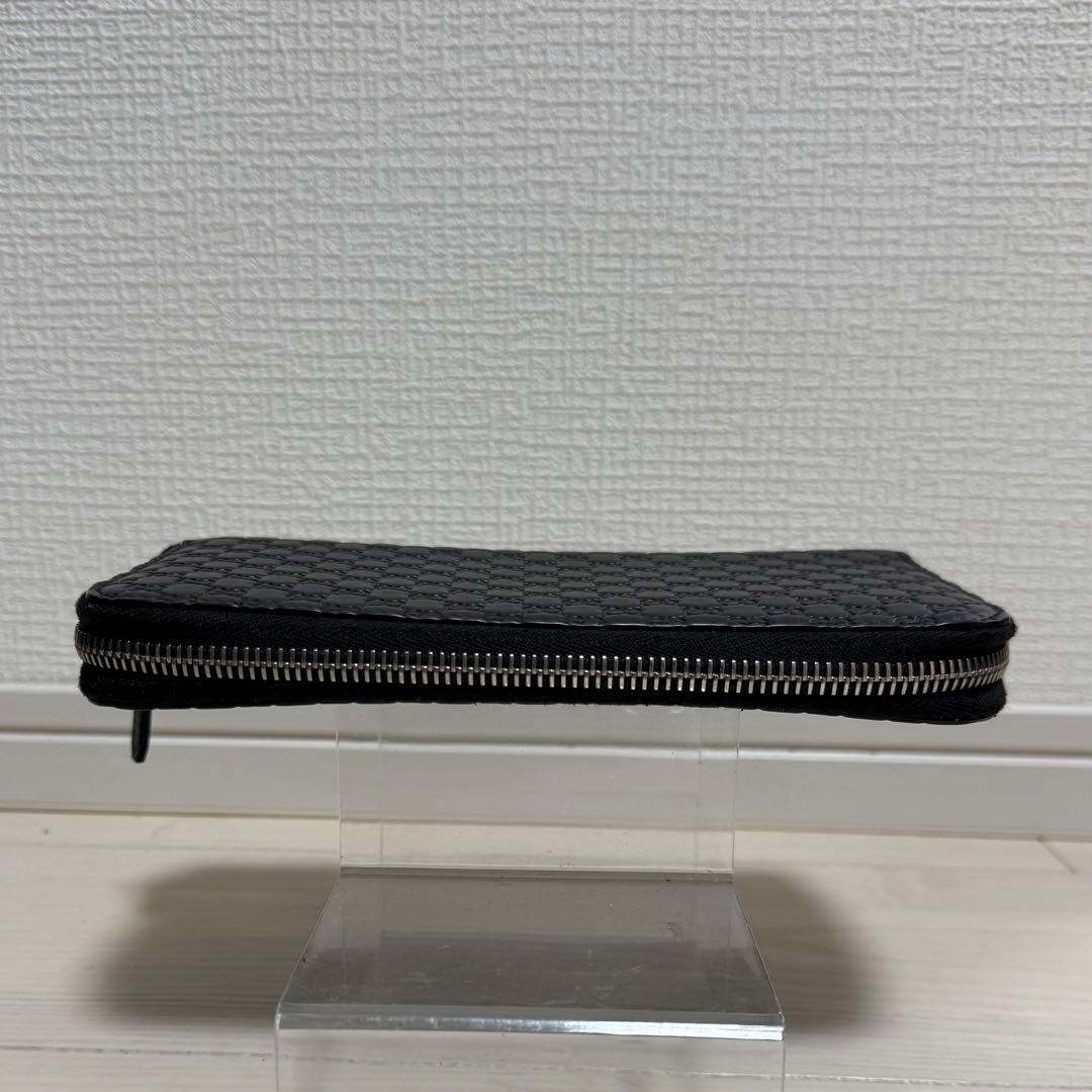 未使用級✨ グッチ GG ラウンドファスナー レザー ブラック 長財布