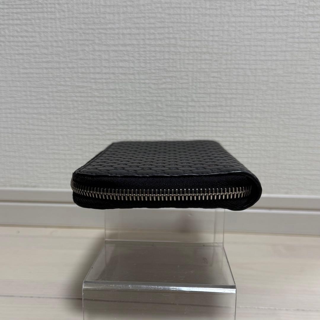 未使用級✨ グッチ GG ラウンドファスナー レザー ブラック 長財布