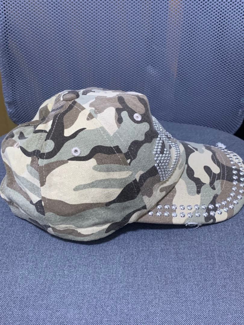 beeden BD STUDS DAMAGE CAP キャップ ベージュ