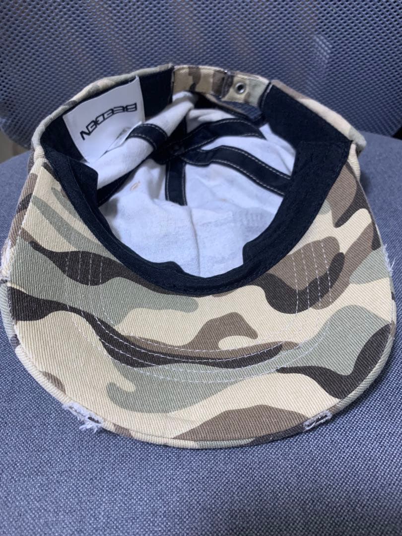 beeden BD STUDS DAMAGE CAP キャップ ベージュ