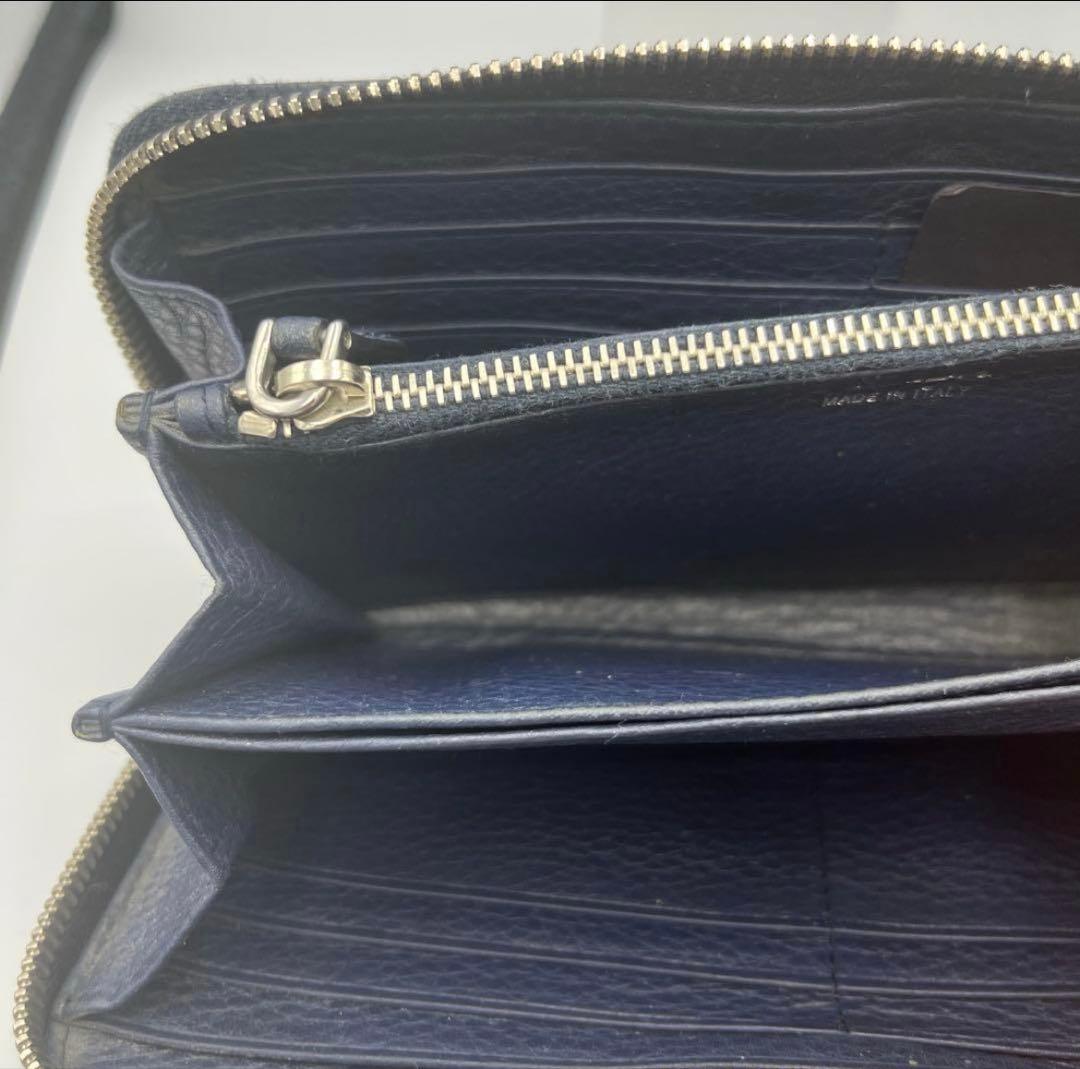 人気 PRADA 長財布 ネイビー