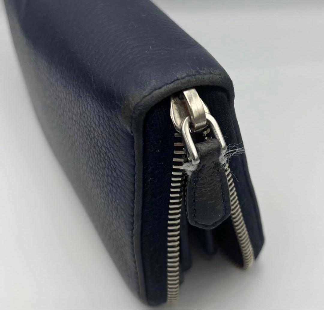人気 PRADA 長財布 ネイビー