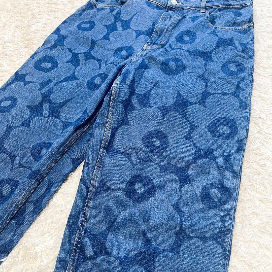 専用marimekko マリメッコ デニムパンツ Unikko インディゴ 30
