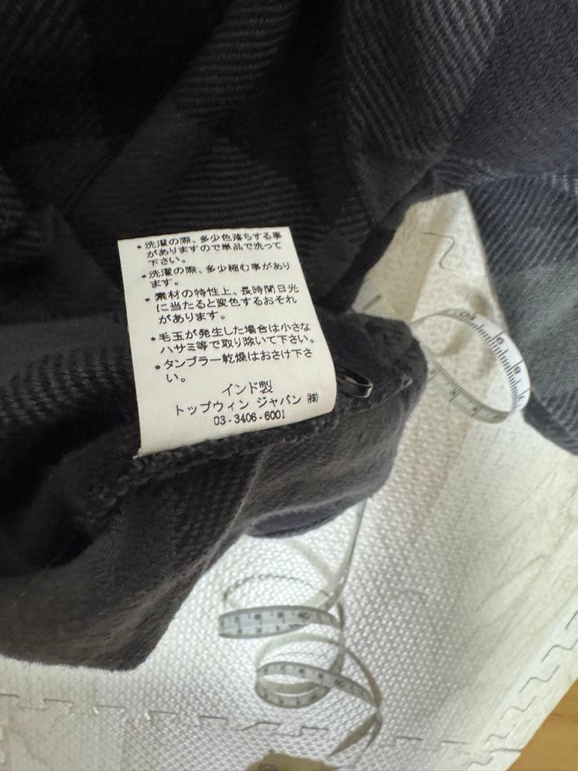 FIVE BROTHER グレー系チェック ネルシャツ Lサイズ相当