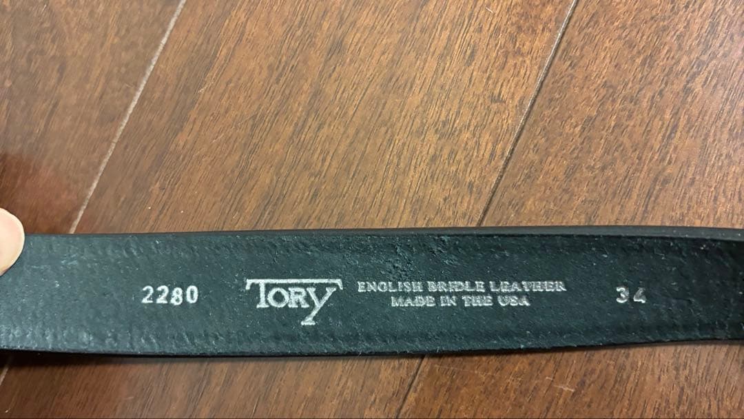 TORY イングリッシュレザー ベルト 34
