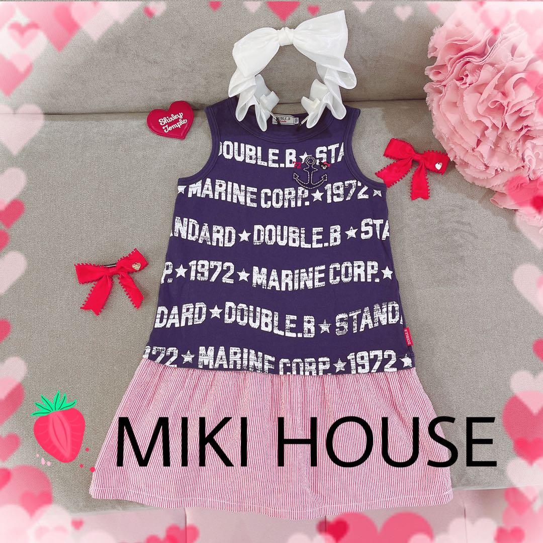 アナスイミニ❤️ドレス❤️ワンピ❤️ボンポワン ❤️花柄❤️ネイビー❤️花❤️ミキハウス❤️