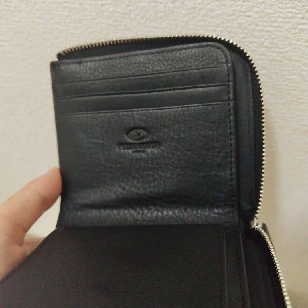 【美品】PELLE BORSA ブラック二つ折り財布