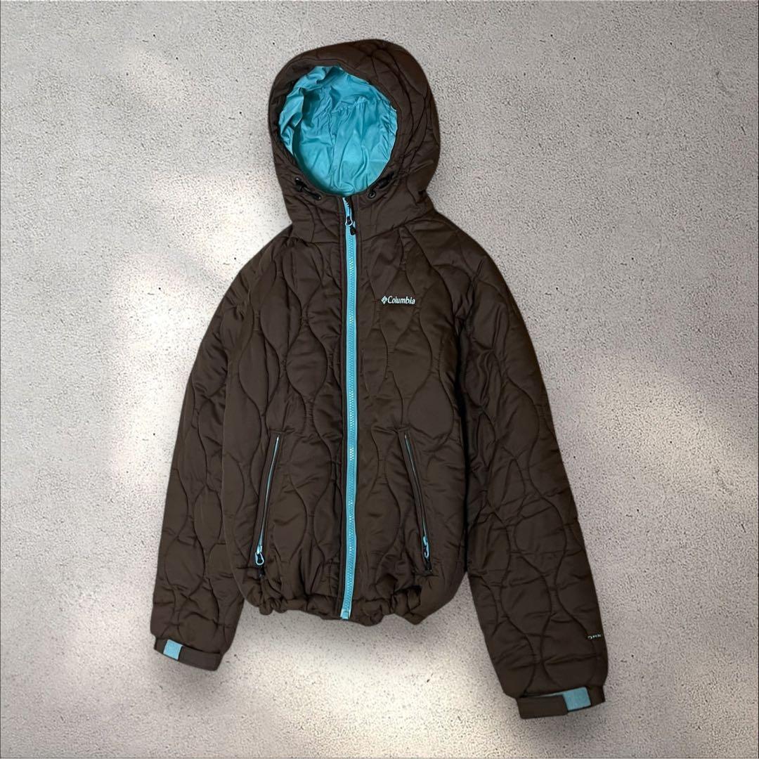 Columbia puffer jacket ドローコード　短丈　中綿　y2k