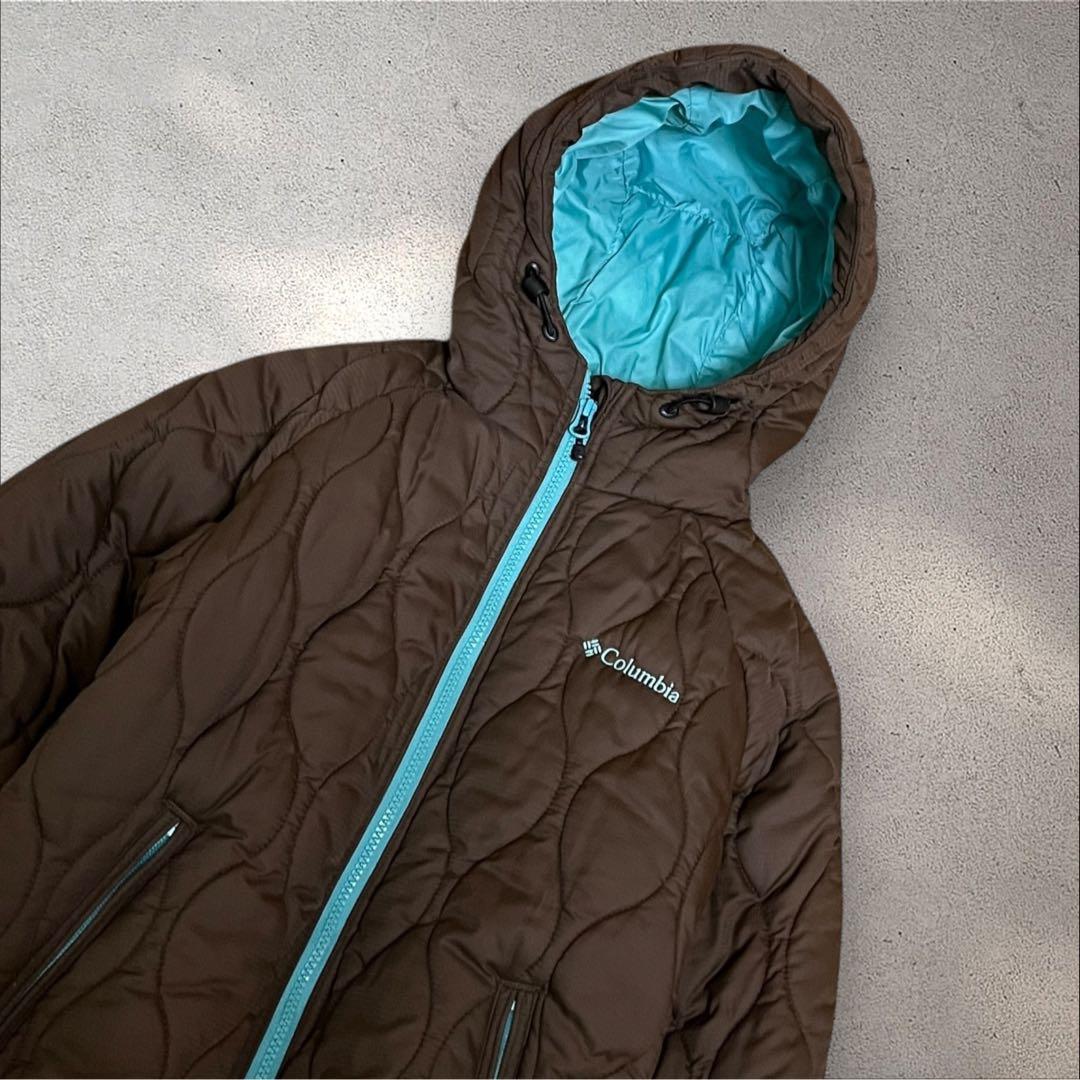 Columbia puffer jacket ドローコード　短丈　中綿　y2k