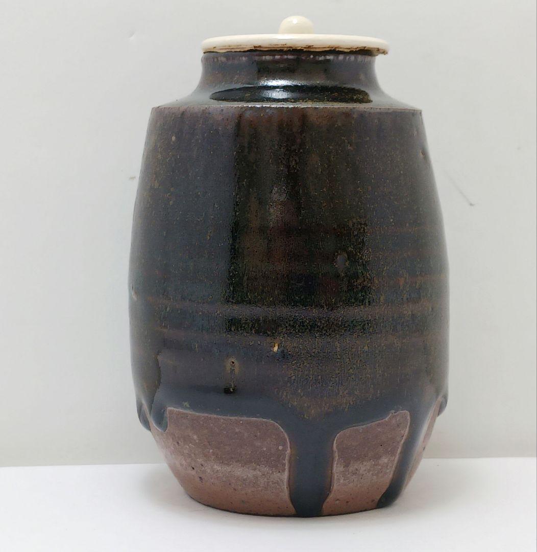 y2532-10 丹波焼 森本陶谷作 茶入 共箱
