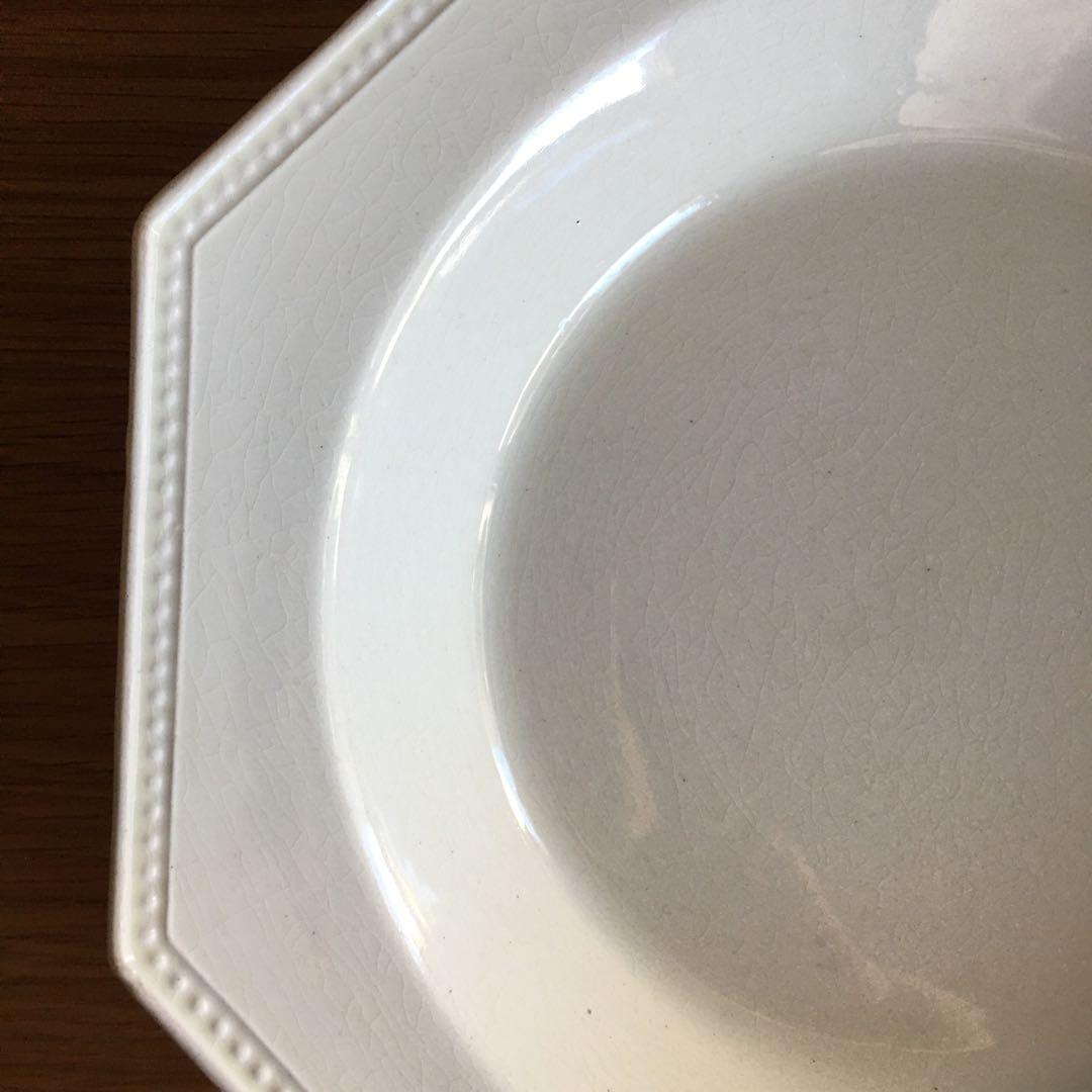 ① 美品 クレイユモントロー　オクトゴナル　深皿 スーププレート アンティーク