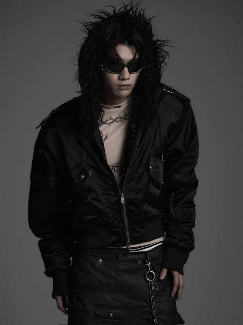 ジャケット・アウター Rosen Kreuz CROPPED 2WAY FUR HOOD MA-1