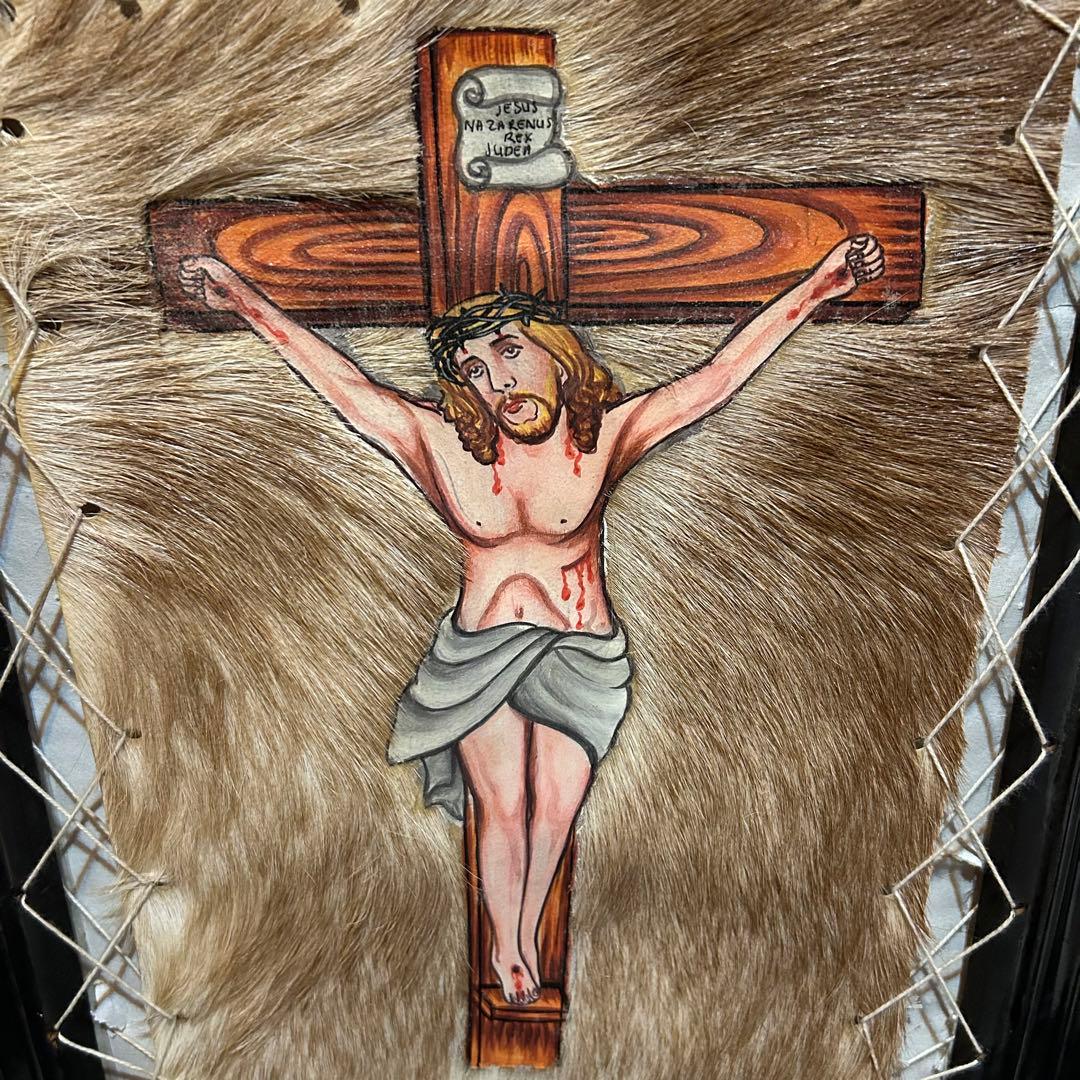 呪物 キリスト Jesus ジーザス イエス 十字架 ART アート 額縁 絵画
