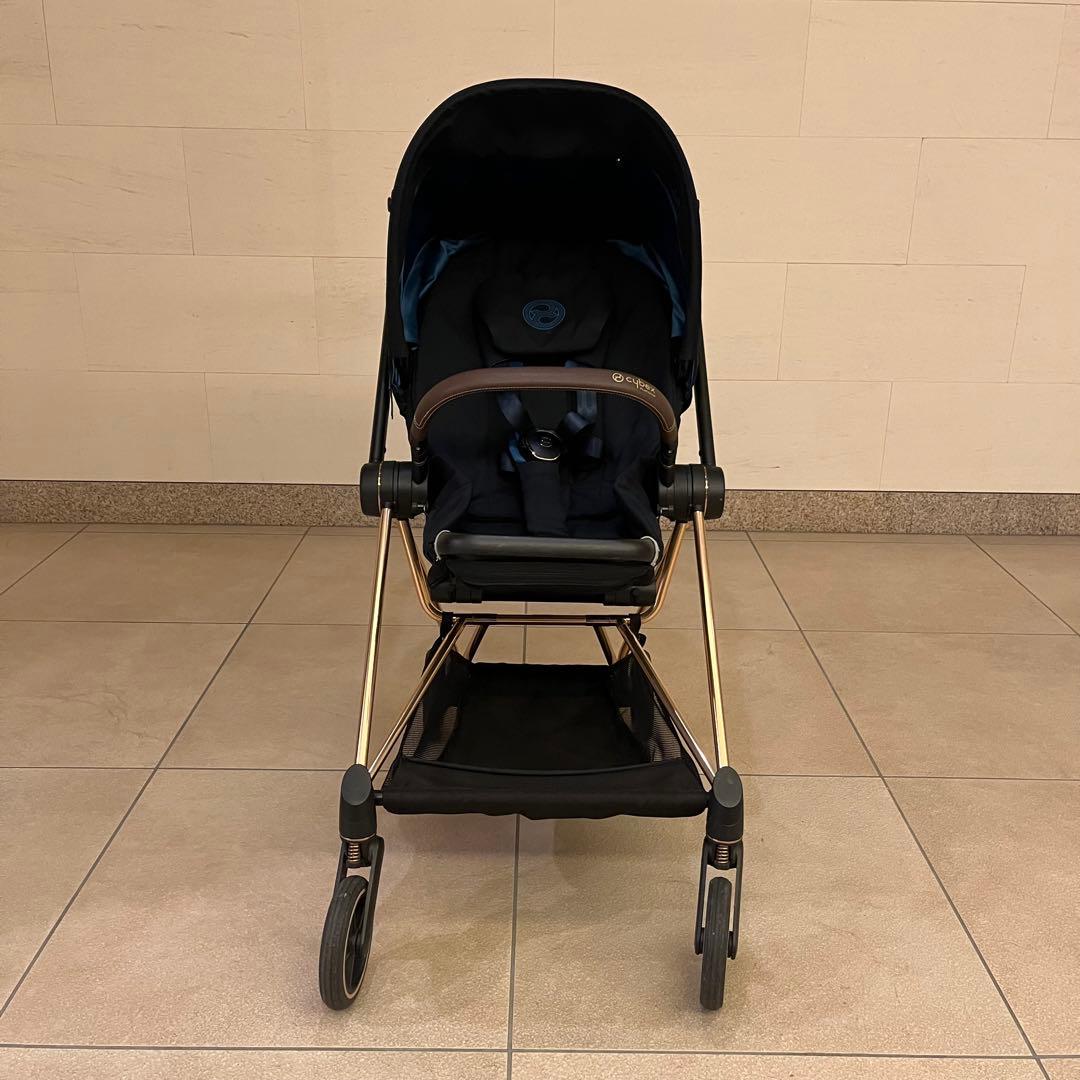 cybex MIOS ミオス ベビーカー ネイビー　ピンクゴールドフレーム