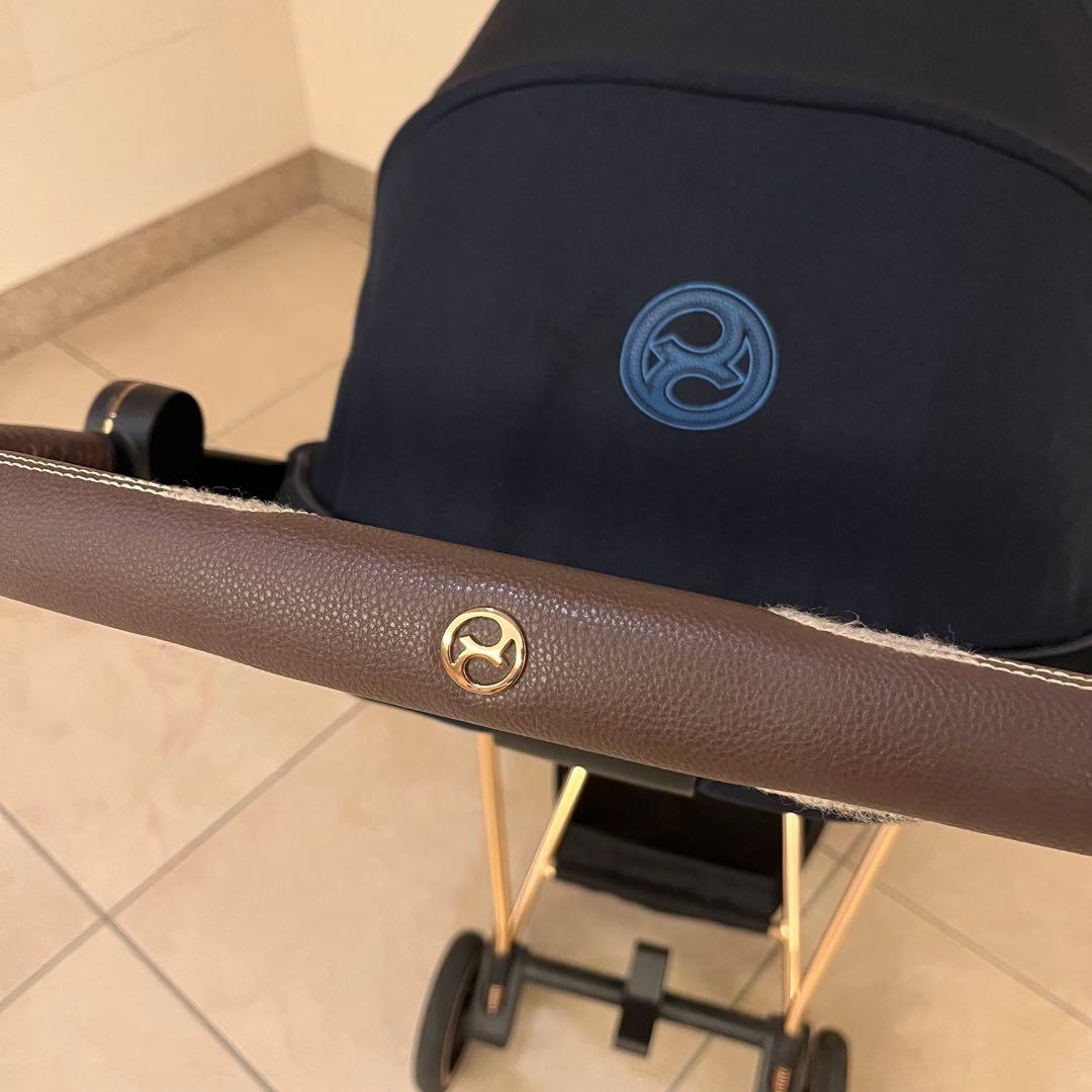 cybex MIOS ミオス ベビーカー ネイビー　ピンクゴールドフレーム