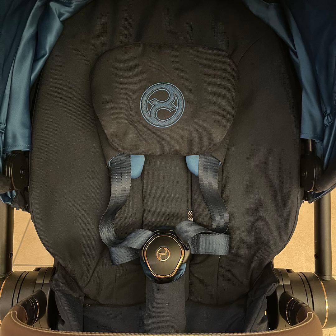 cybex MIOS ミオス ベビーカー ネイビー　ピンクゴールドフレーム