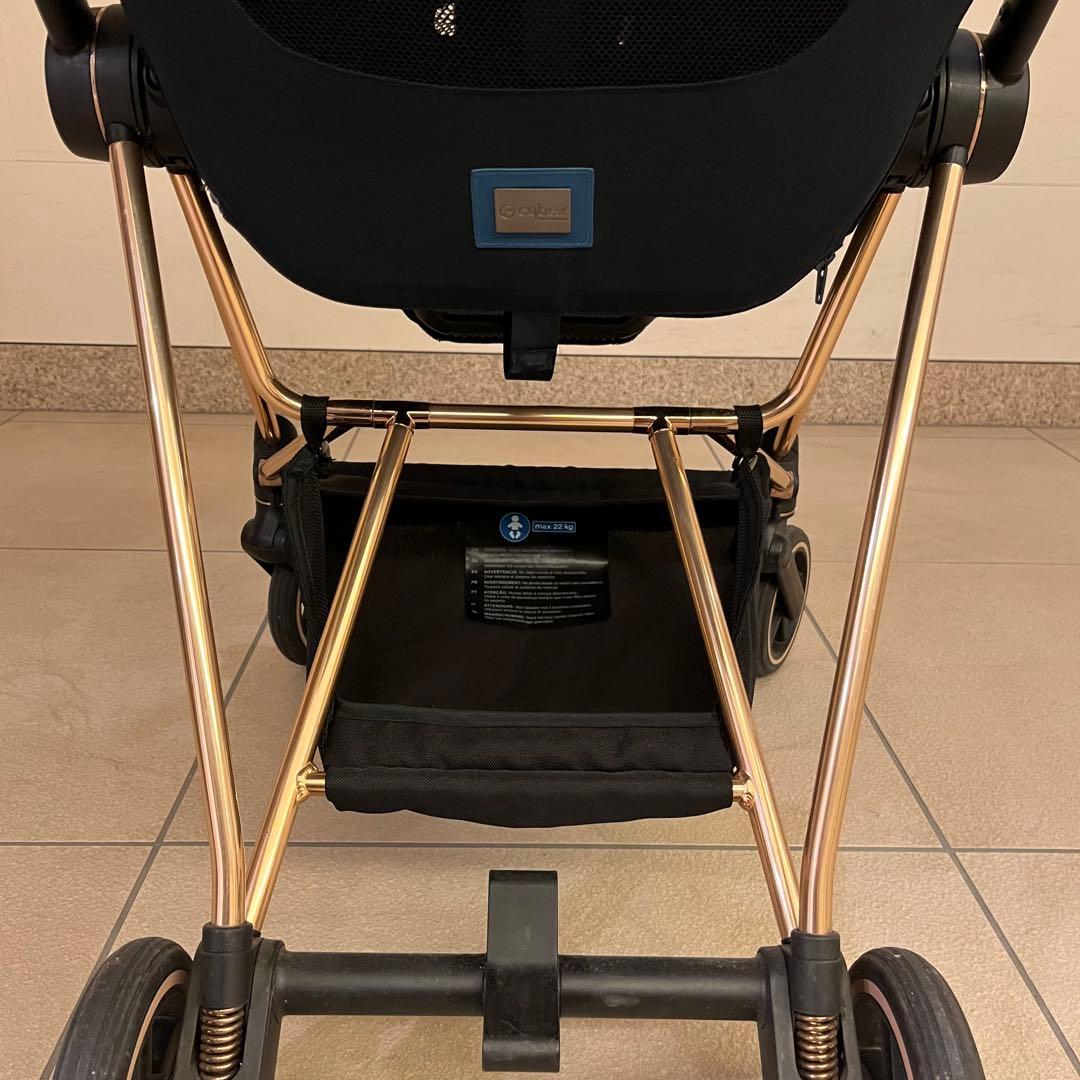 cybex MIOS ミオス ベビーカー ネイビー　ピンクゴールドフレーム