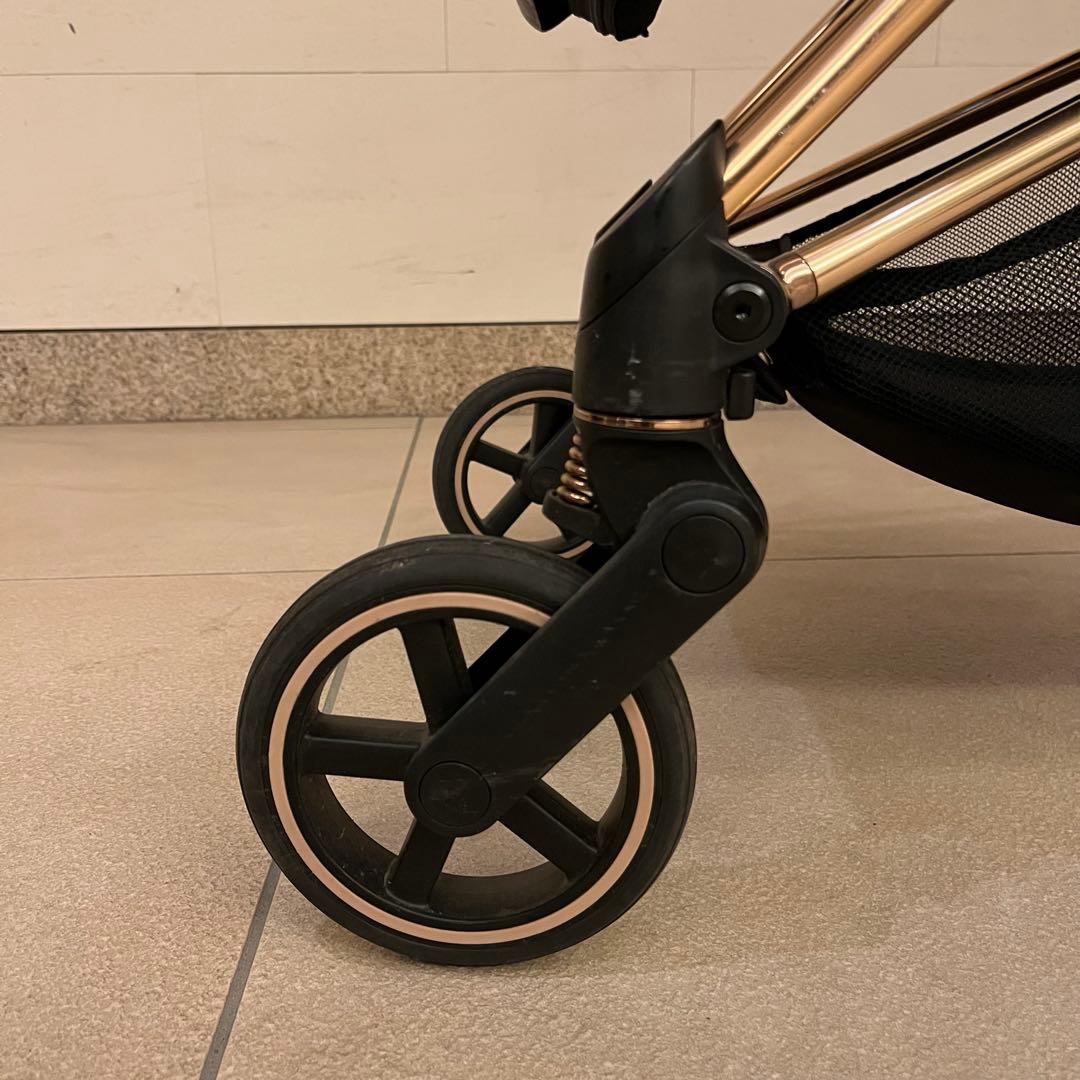 cybex MIOS ミオス ベビーカー ネイビー　ピンクゴールドフレーム