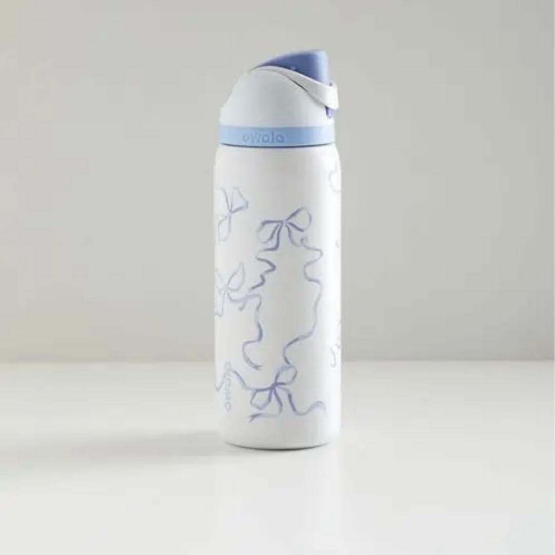 値下げ中‼️ owala UO限定 水筒 リボン 水色
