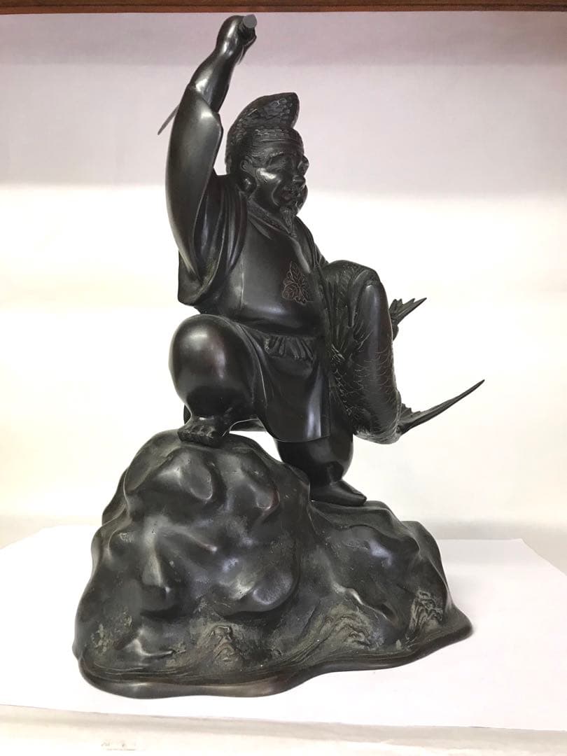 銅製:岩上鯛釣恵比寿