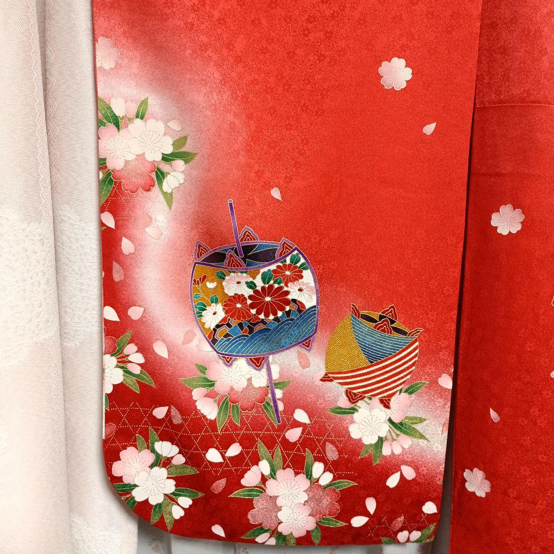 七五三　女の子　七歳　着物　襦袢　帯　帯揚げ　しごき　小物セット