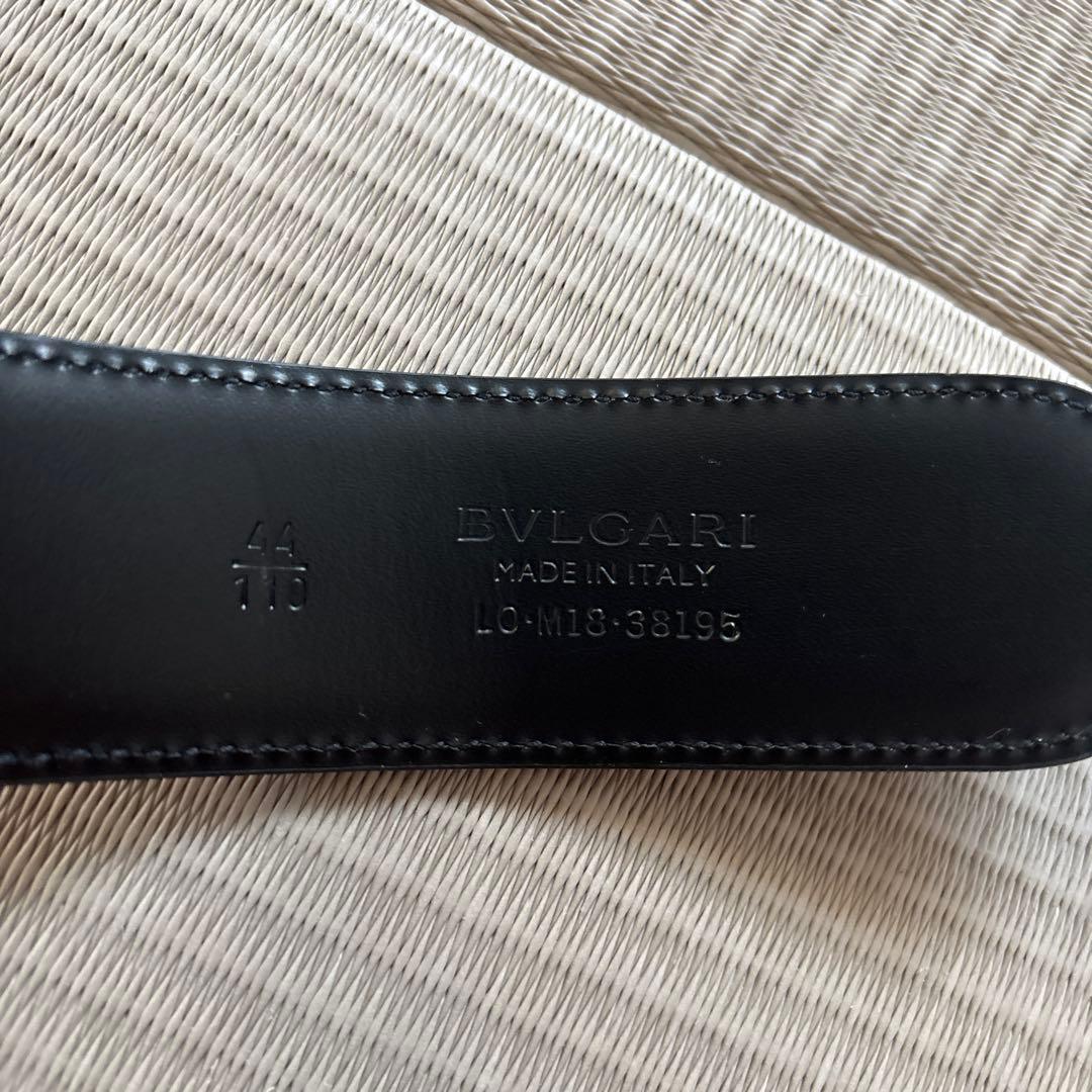 h*o様 BVLGARI ブラック レザーベルト
