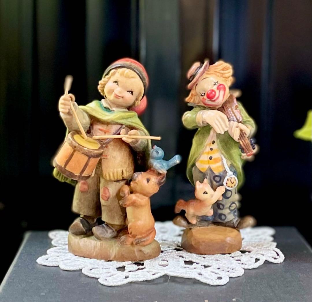 アンリ人形 Ferrandiz ◆希少　　　7.5㎝　【ピエロとドラマー】