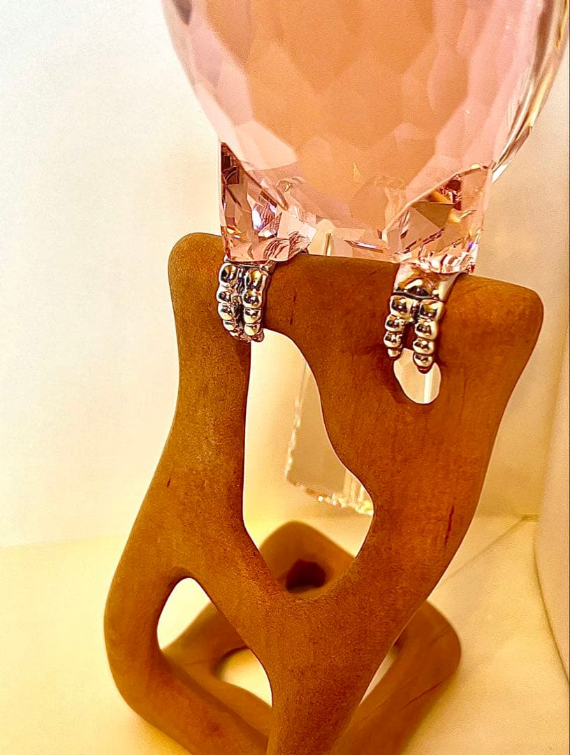 t*m様 スワロフスキー インコ ピンク クリスタル オブジェ