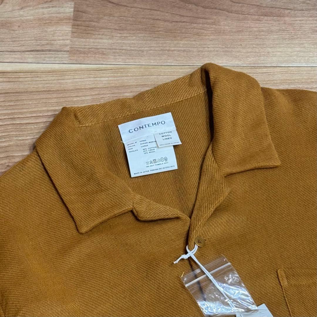 YAECA CONTEMPO ヤエカ ウール混オープンカラーシャツ 未使用