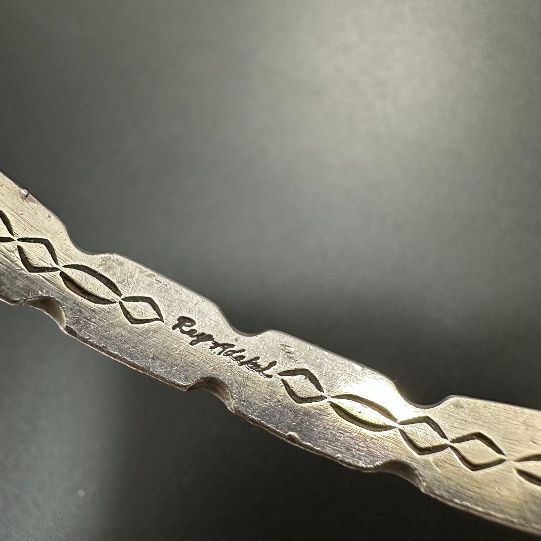 Navajo Ray Adakai ヘビーゲージ バングル 筆記体