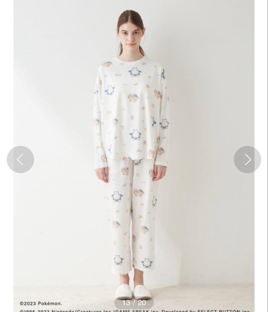 ポケモン　スリープ　× ジェラートピケ コラボ　ルームウェア3点セット